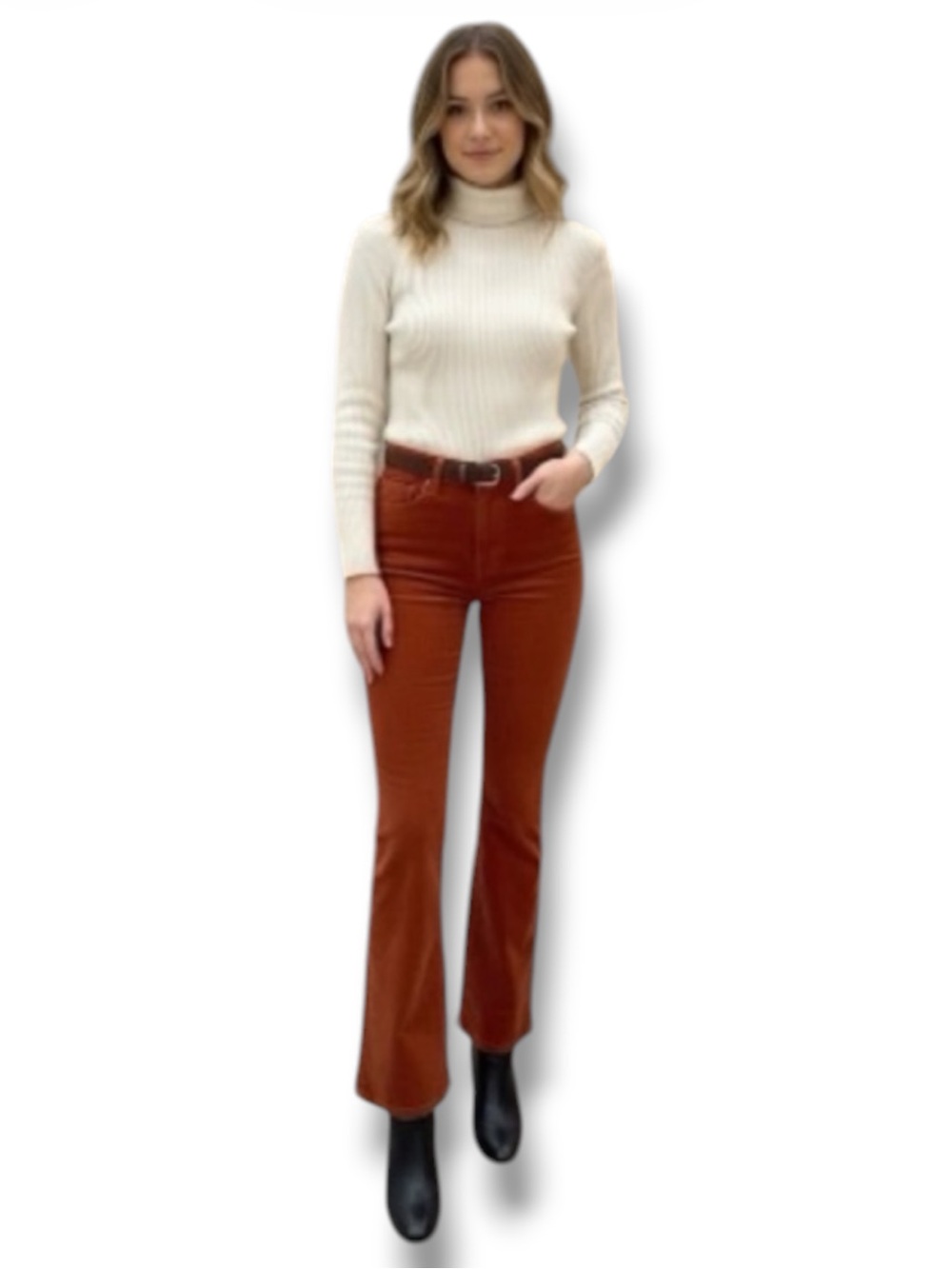 Vintage dELiAs Morgan Corduroy Pants Groovy Orange Y2K Style - Size 3/4R